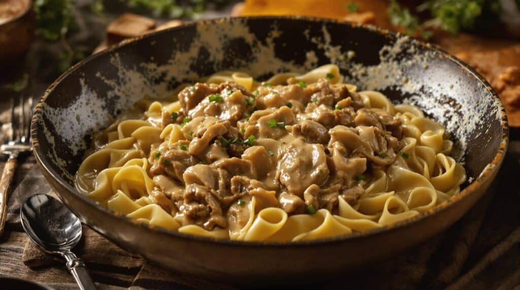 Boeuf stroganoff recette