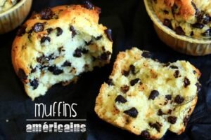 Recette de Muffins américains au cœur de chocolat